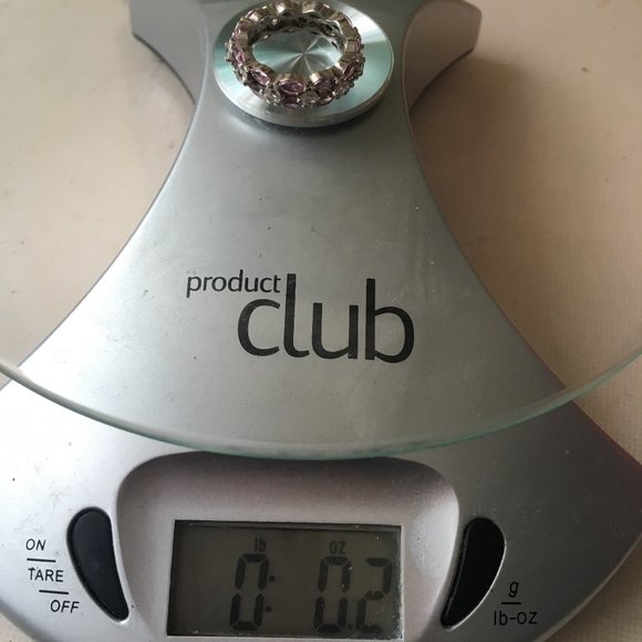 Sterling Silver and CZ encrusted eternity band - Picture 4 of 6